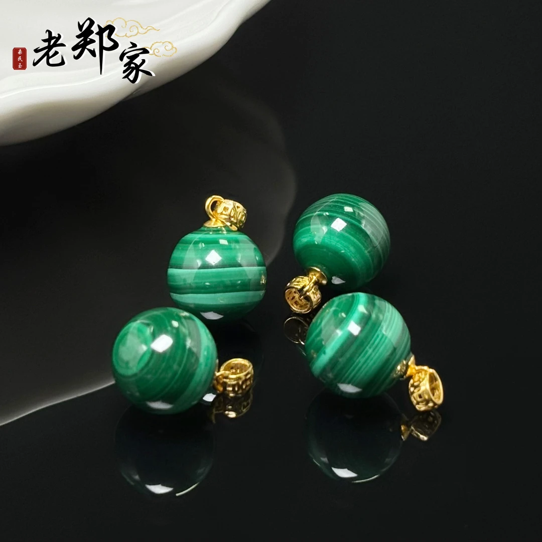 925银孔雀石单珠吊坠  多样性发一件不带链 2990