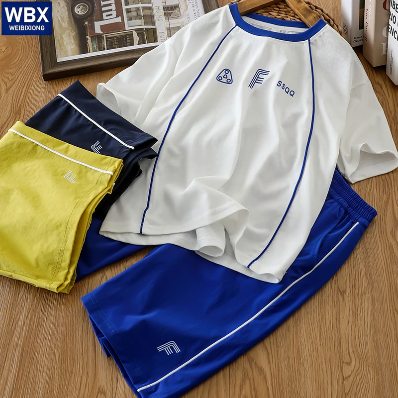 2025新款男童套装薄款夏装儿童休闲运动短袖短裤中大童夏季男孩潮