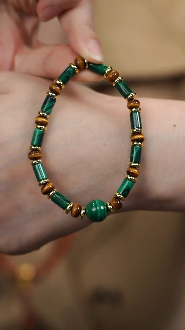 未镶嵌孔雀石手串手串