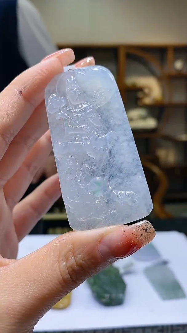 【闪购商品】定制翡翠未镶嵌36/0118/W发起一件/观音