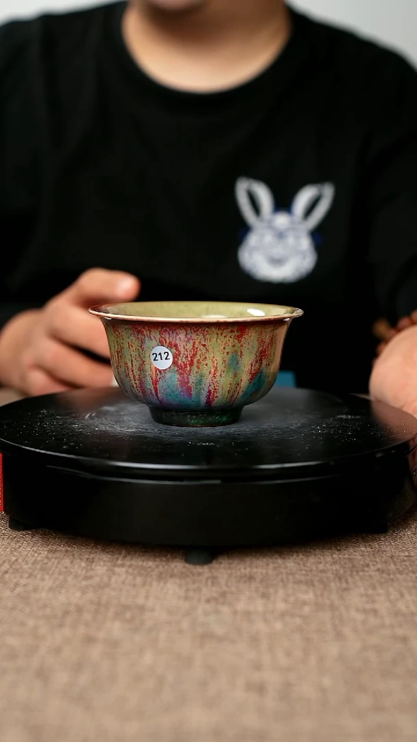 杯子212#李盼龙一级品钧瓷压手杯