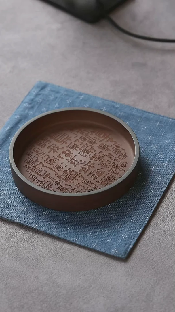 【闪购商品】紫砂壶承微微瑕我佛慈杯壶承绿福利品