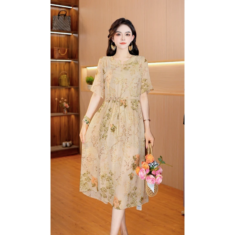 G1-3月影纱时尚舒适洋气连衣裙