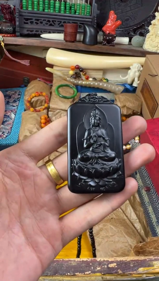 和田玉（墨玉）未镶嵌挂件主播推荐主播推荐