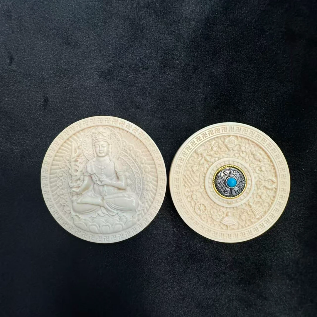 编号M50367 天然猛犸 八大守护-虚空藏菩萨 属相牛、虎守护神