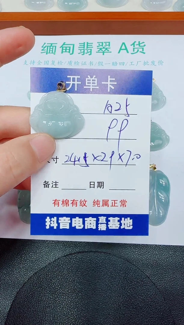 翡翠未镶嵌吊坠(赠链)A25