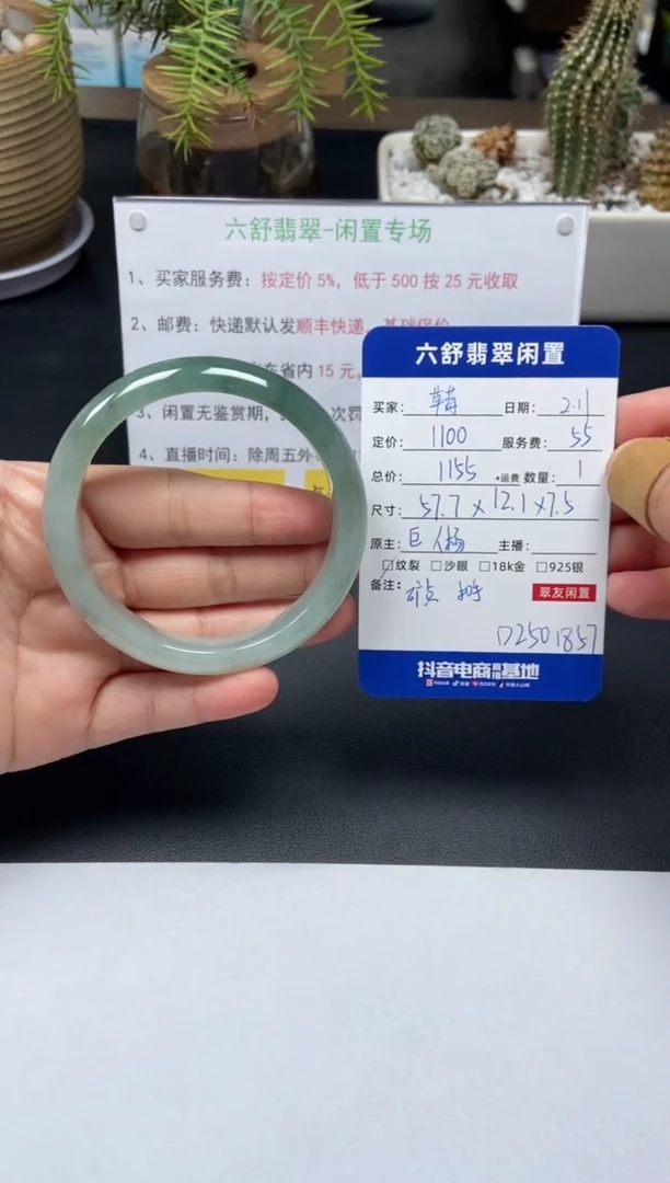 【闪购商品】翡翠手镯未镶嵌D2501857