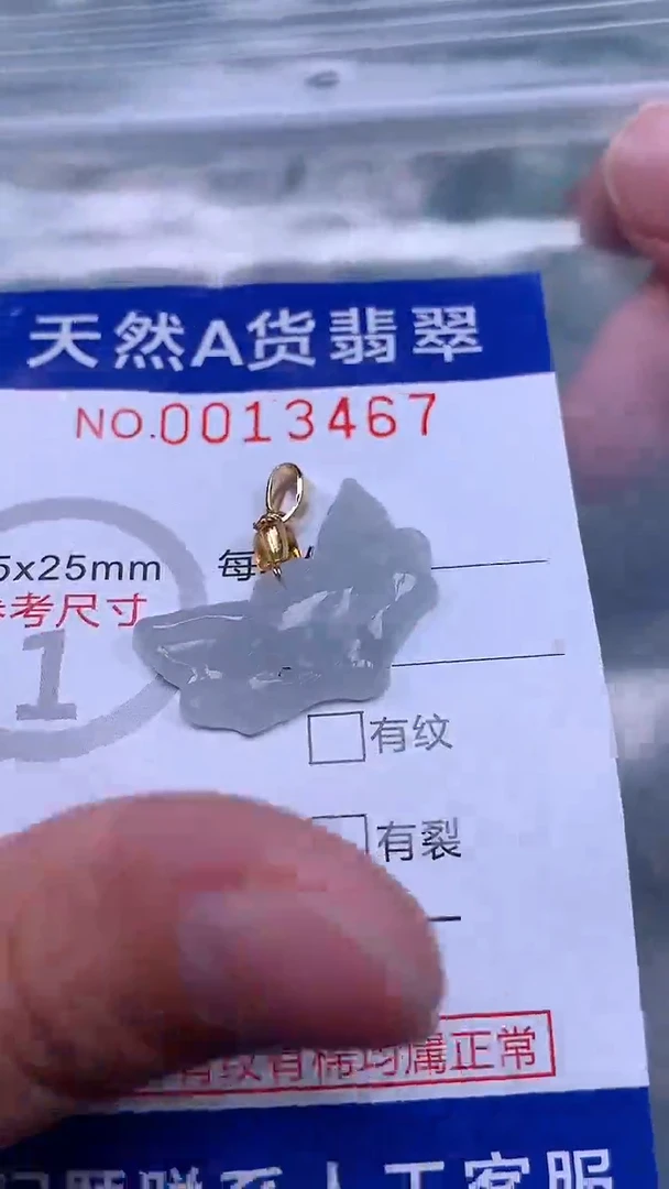 翡翠未镶嵌吊坠(不含链)1