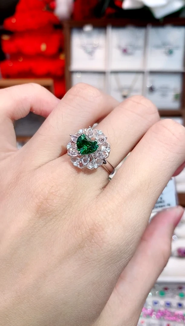 18K金镶嵌戒指石榴石（沙弗莱）1.62ct/天然宝石/七天无理由