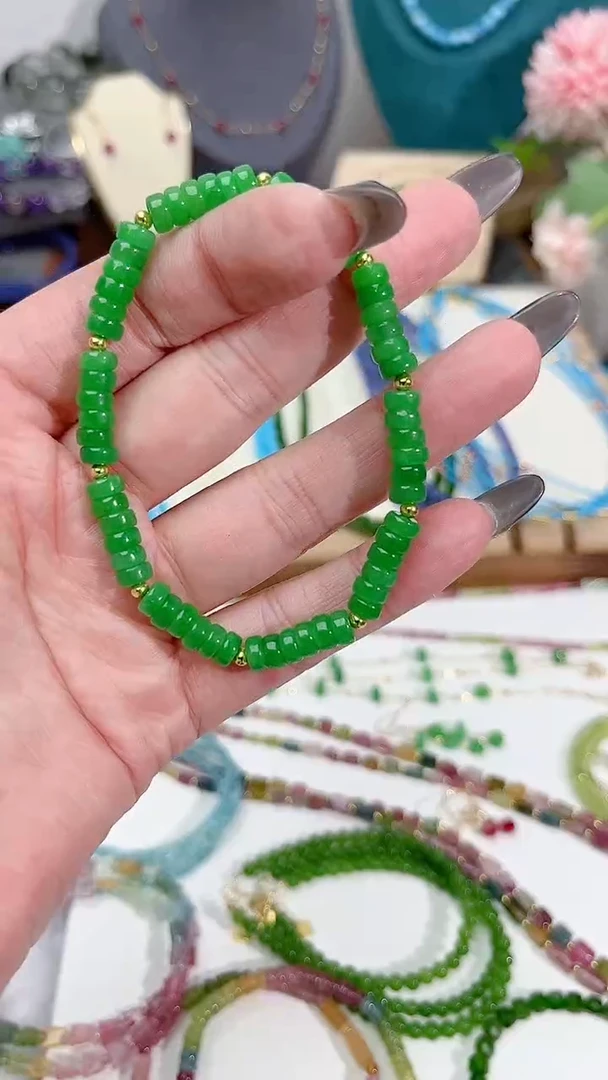 【闪购商品】翡翠手链未镶嵌素99