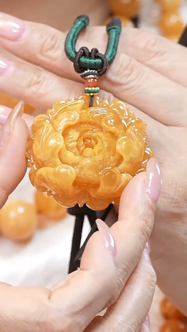 蜜蜡颈饰未镶嵌3080天然蜜蜡珠宝奇石云端妖孽全部保真