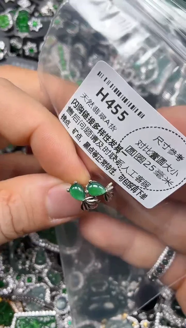 颈饰未镶嵌翡翠H455耳扣