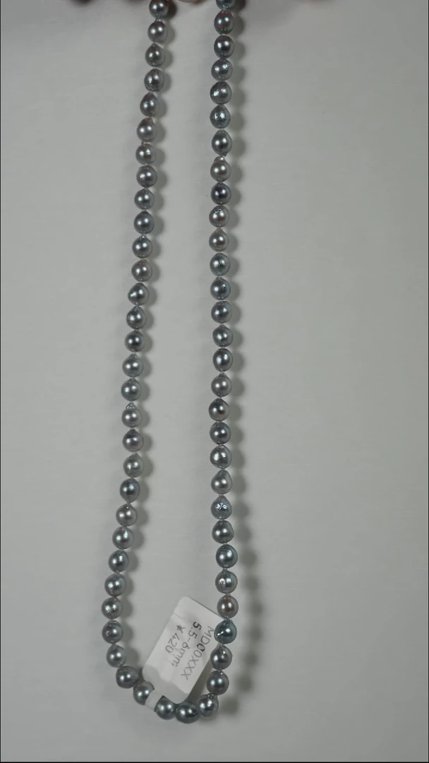 项链银S925镶嵌海水珍珠AK真多麻5.5-6mm