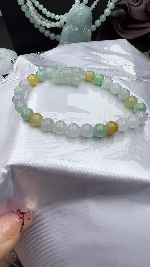 未镶嵌手串翡翠用****O玉珠貔貅