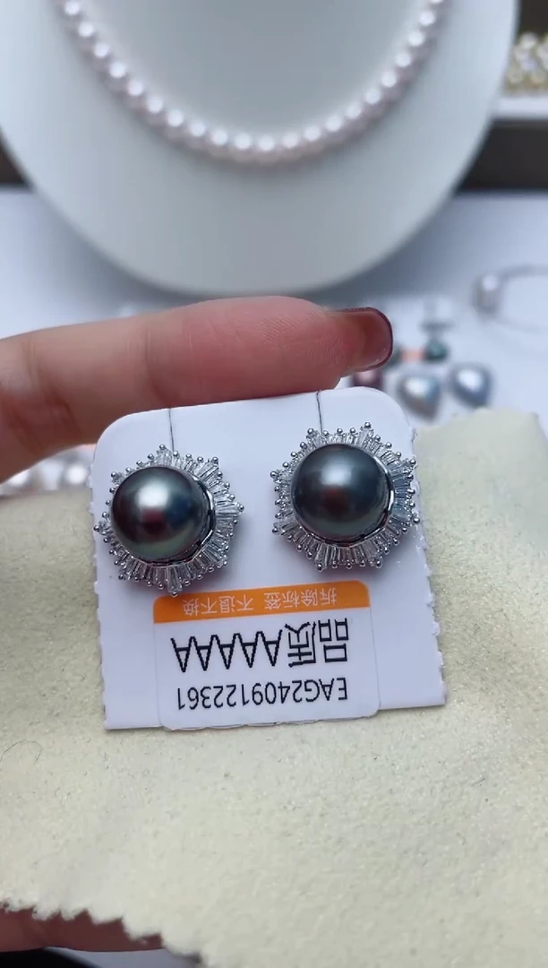 【闪购商品】海水珍珠耳饰银S925镶嵌W46