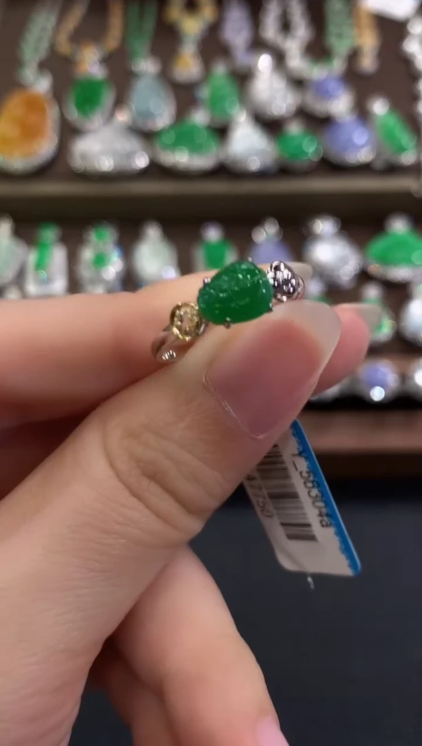 18K金镶嵌戒指翡翠b29多样性一件发货