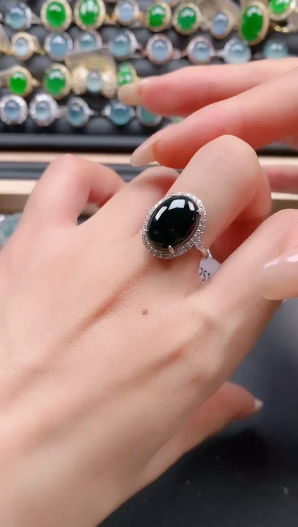 银S925镶嵌戒指翡翠11111