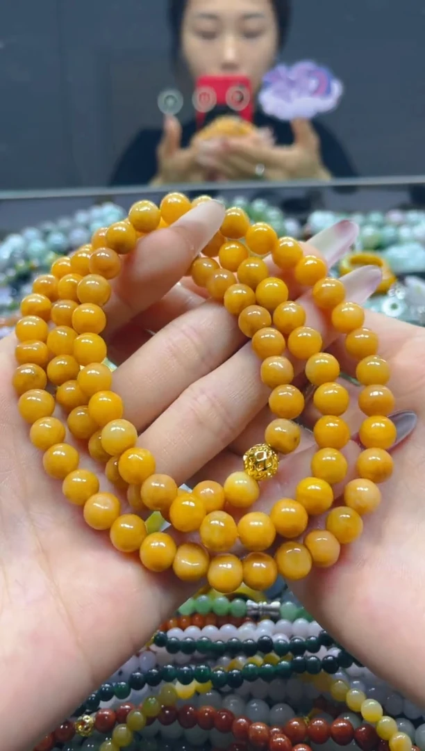 颈饰未镶嵌翡翠8MM/L/翡翠A货，一件也是批发价