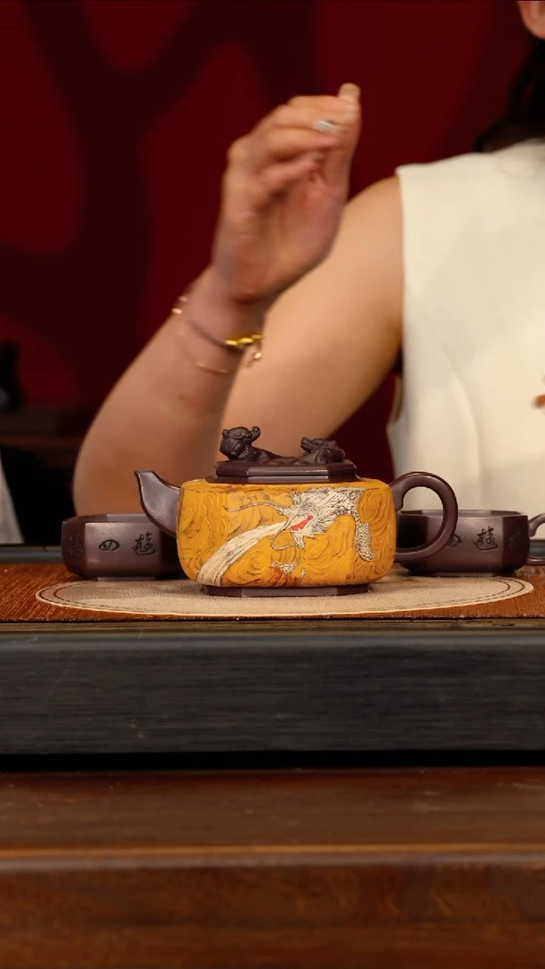 茶壶紫砂宜兴紫砂WPR 老紫泥 楚汉风云套组 380cc