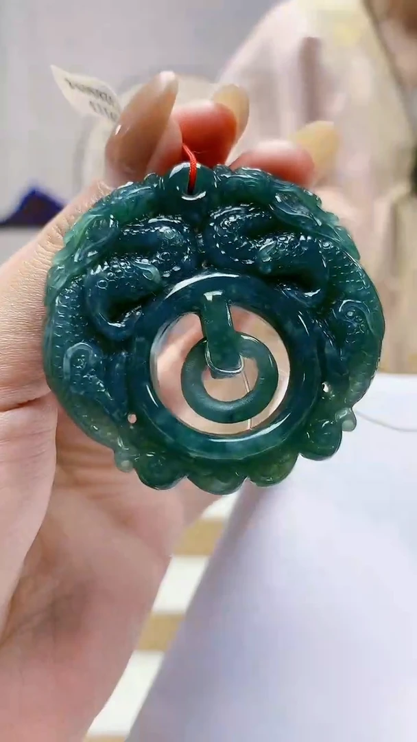 未镶嵌定制翡翠4812MM-毛货挂件80