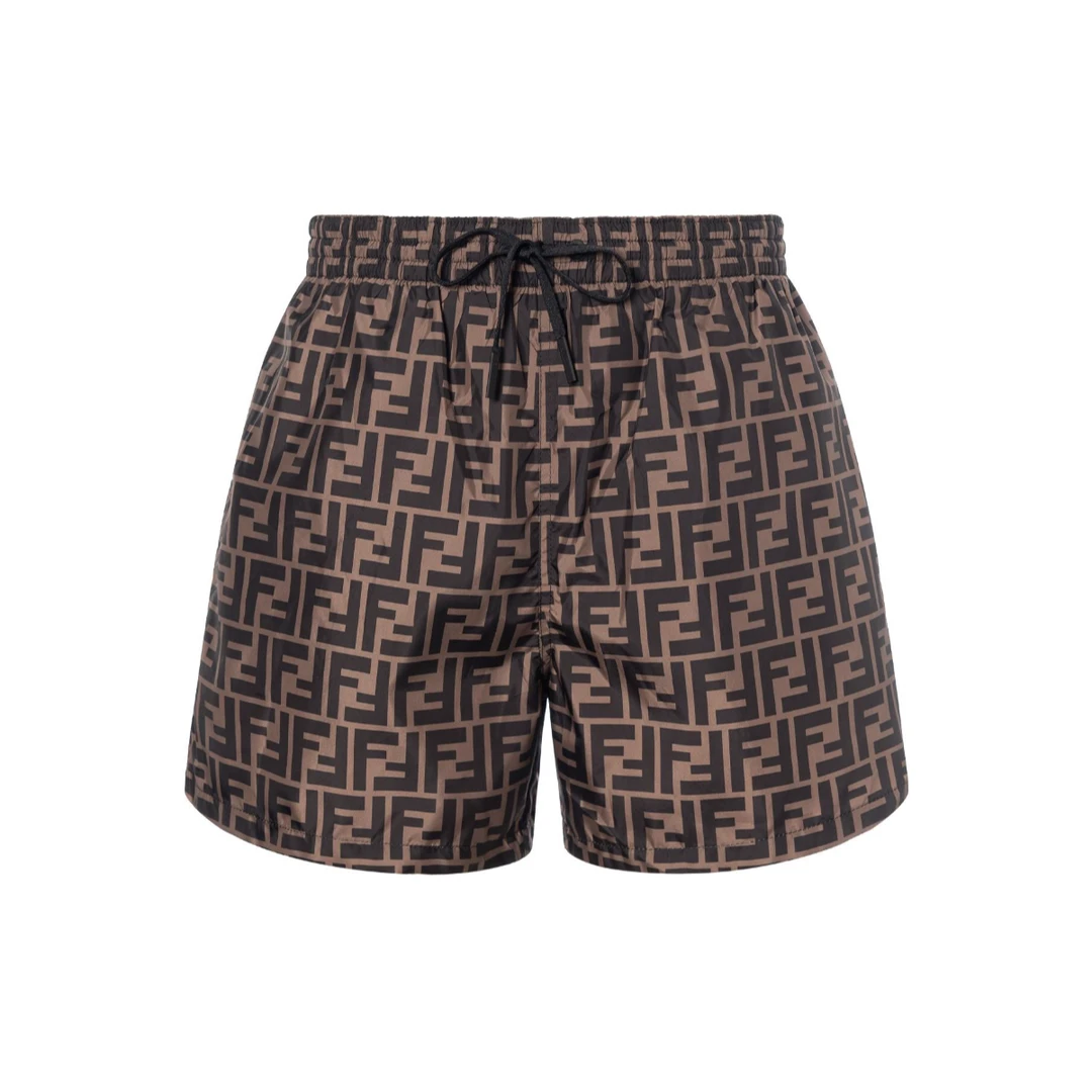 全新未使用 FENDI/芬迪 满印花LOGO短裤