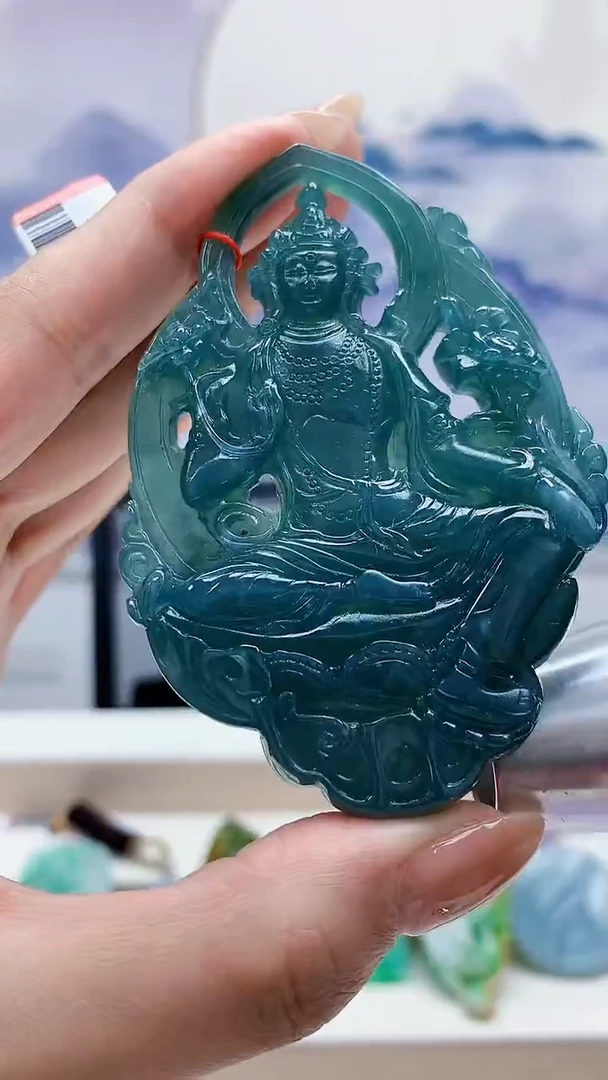 未镶嵌定制翡翠4852MM-毛货挂件65
