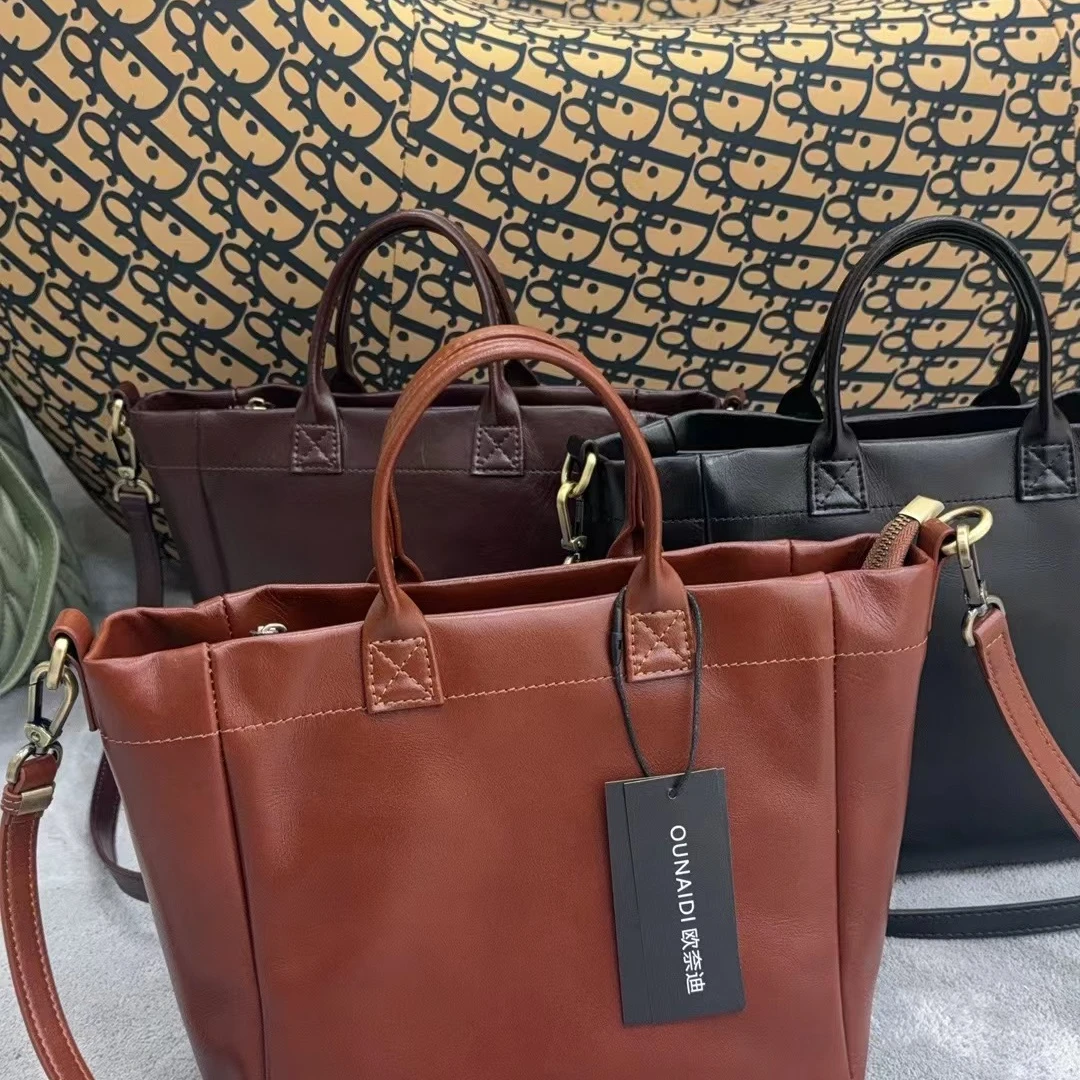 编号（100-130）头层牛皮单肩包斜跨