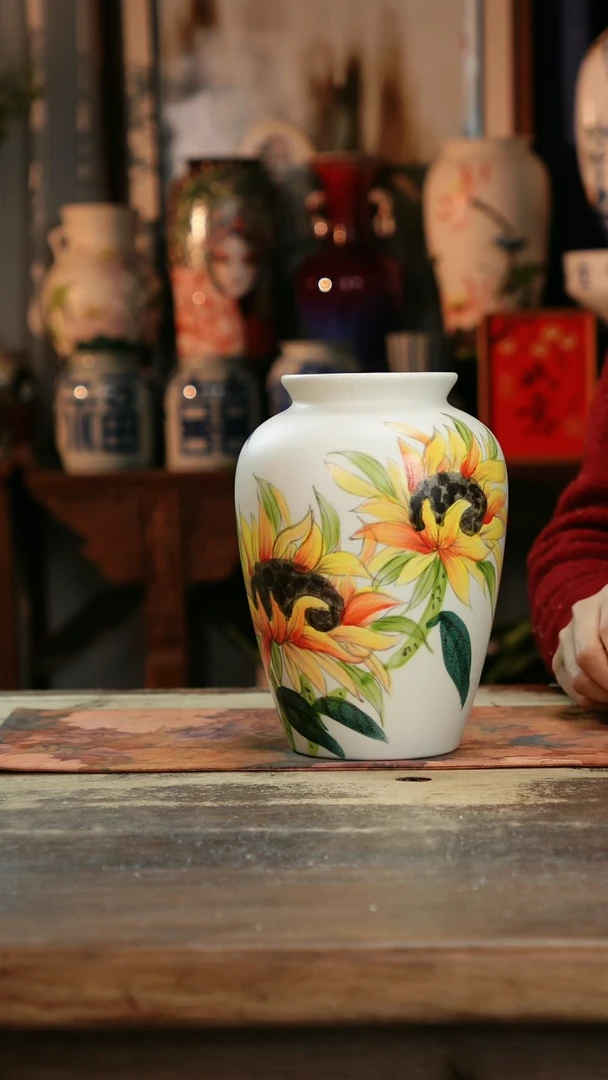 【闪购商品】瓷片景德镇纯手工釉下彩精品花瓶