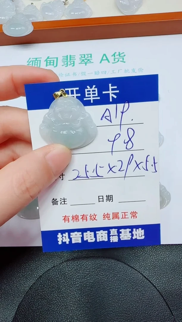 翡翠未镶嵌吊坠(赠链)A19