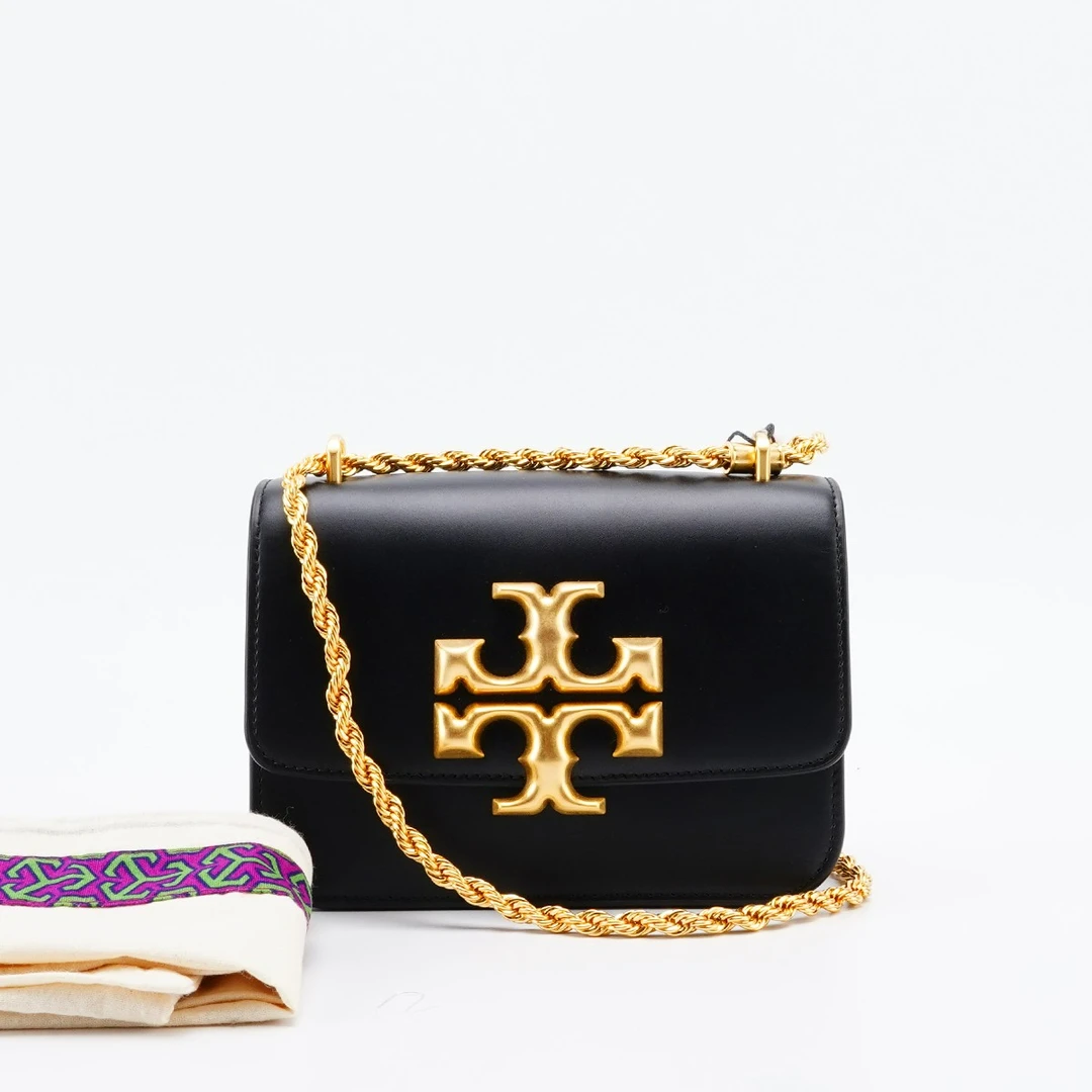 99新 TORY BURCH/汤丽柏琦 【诗诗】牛皮金砖小号链条包