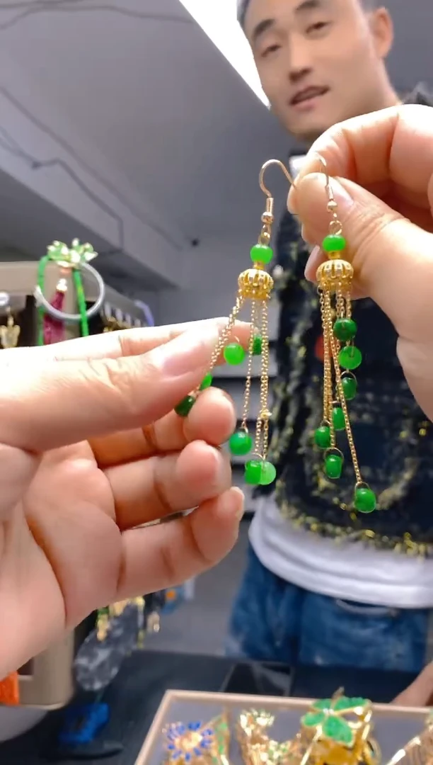 【闪购商品】翡翠耳饰合金0127翡翠