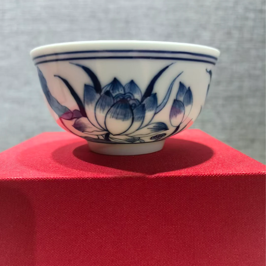 lot8803景德镇柴窑青花杯