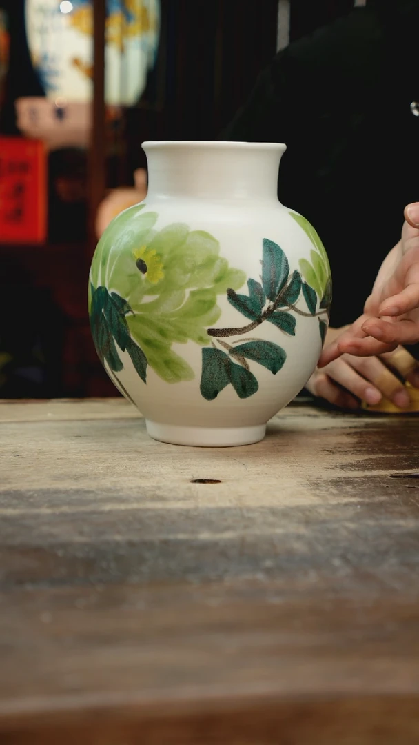 【闪购商品】瓷片景德镇纯手工釉下彩精品花瓶