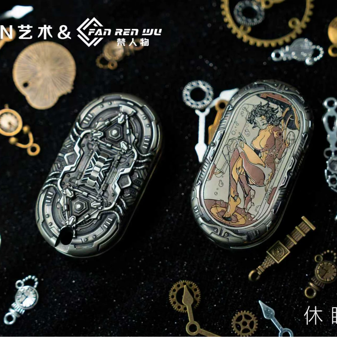 【梵人物】黄财神休眠舱直推旋转律动EDC金属解压玩具律动edc玩具