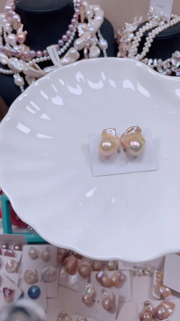 未镶嵌耳饰淡水珍珠【纯恬饰品】