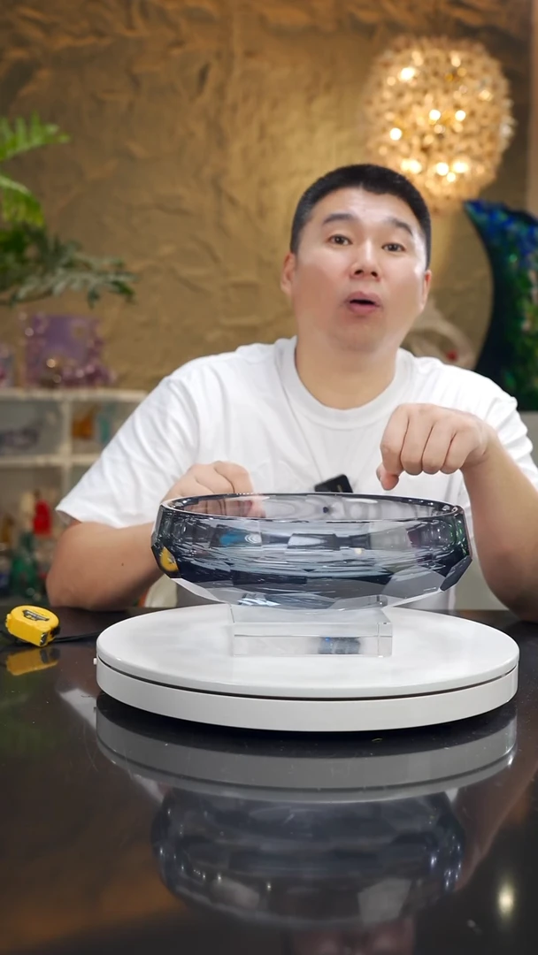 摆件福利灰色切面果碗