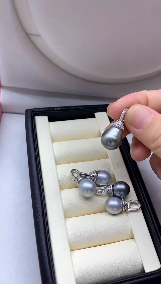 银S925镶嵌吊坠(不含链)海水珍珠多样性发其一