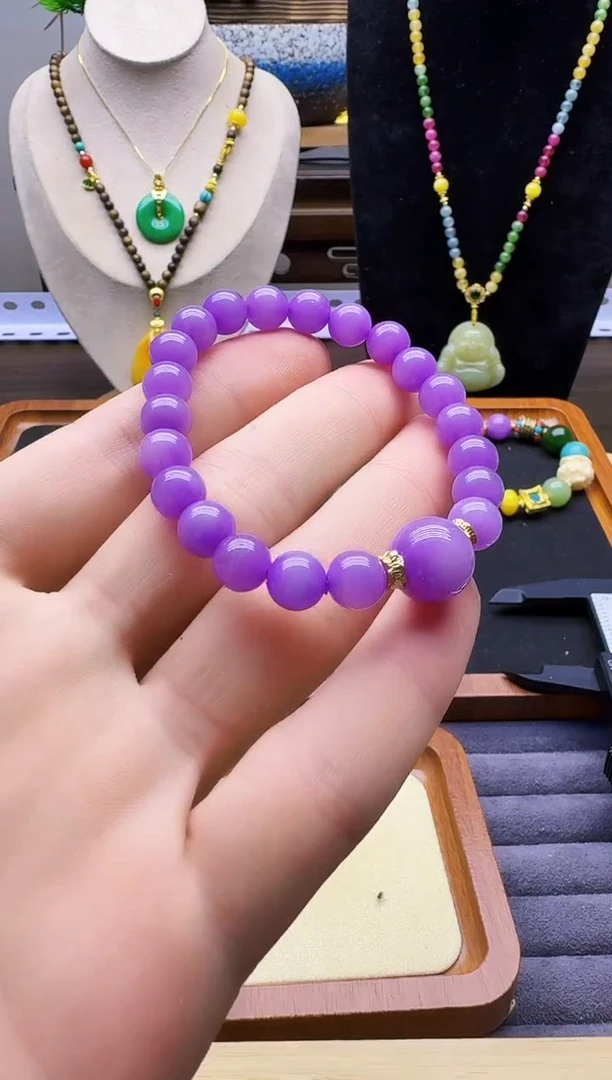 14K金镶嵌手链翡翠S84