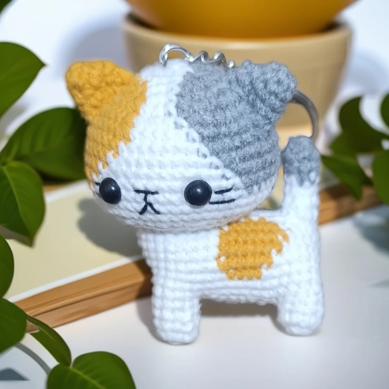 无指妈妈成品手工编织毛线玩偶永生小猫钥匙扣书包挂件装生日礼物
