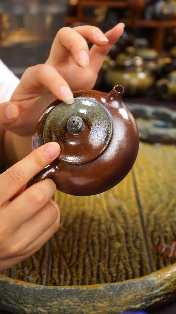 茶壶紫砂纯自然柴烧