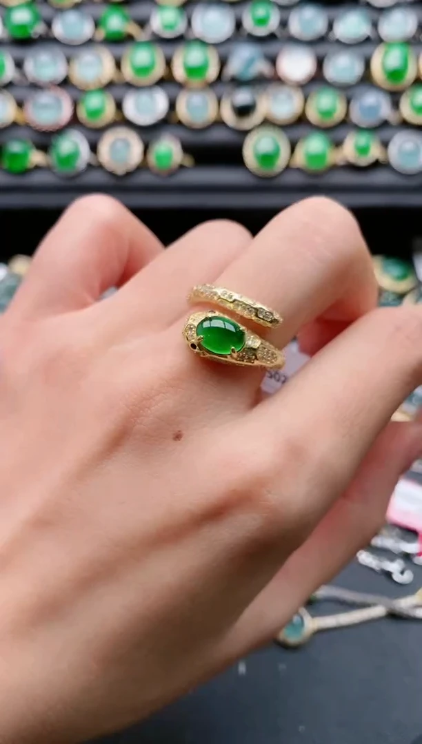 【闪购商品】翡翠戒指银S925镶嵌11111