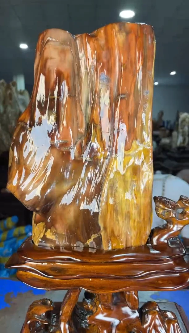 未镶嵌摆件硅化玉19