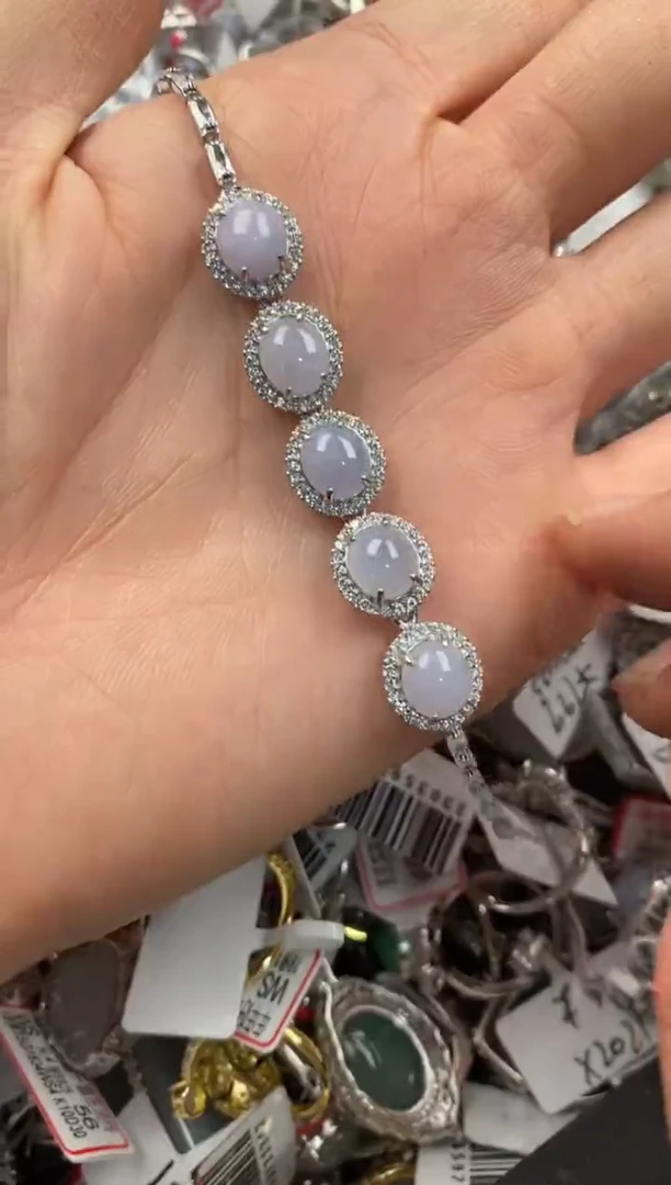 银S925镶嵌戒指翡翠333   10W