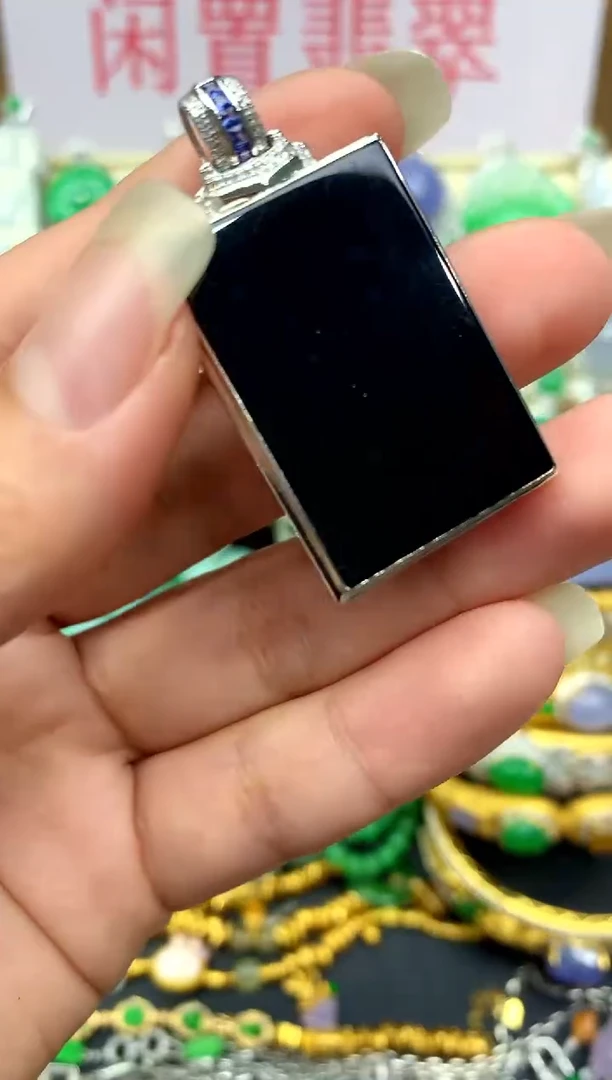 颈饰18K金镶嵌翡翠549-中国好珍宝