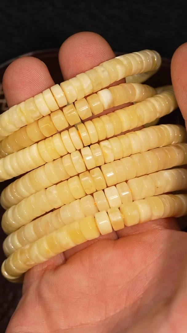 蜜蜡套链未镶嵌多样性发其一，DIY一