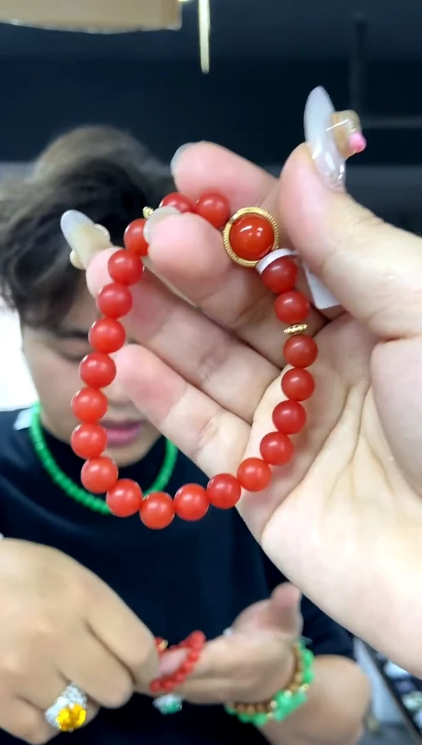 未镶嵌手链南红玛瑙多样性发其一颜色微差