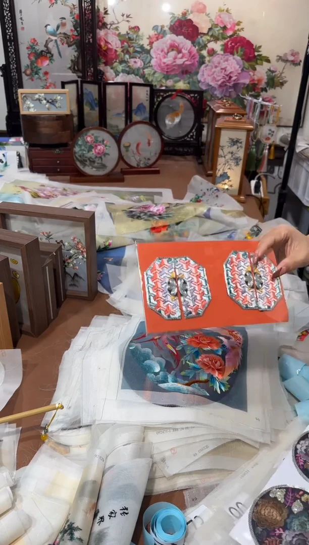 刺绣绣牌8角两对