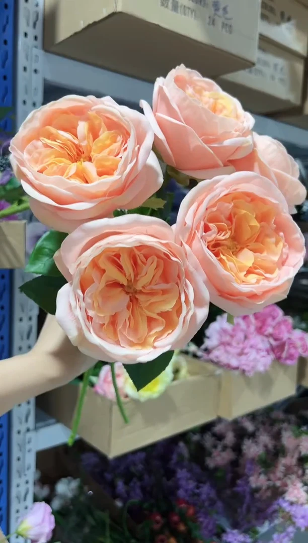 5枝橙色手感保湿朱丽叶