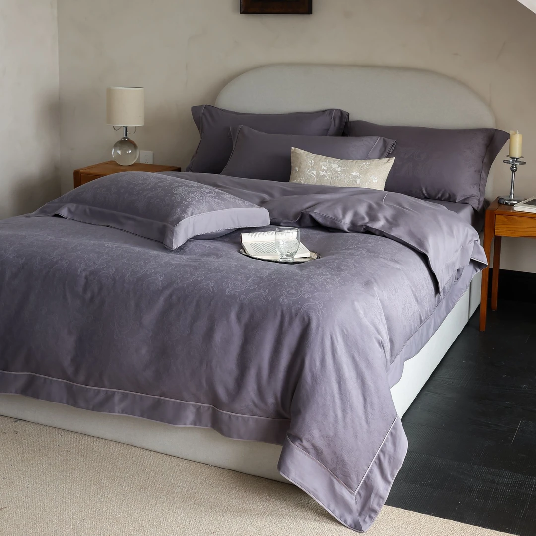 【阳光美居】新款新疆长绒棉提花四件套全棉纯棉抗菌轻奢床上用品