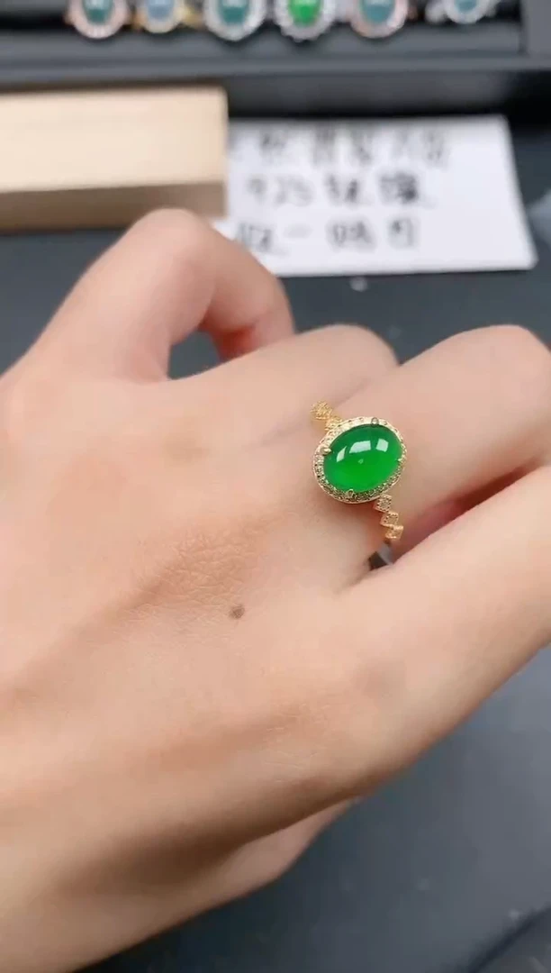 银S925镶嵌戒指翡翠1111
